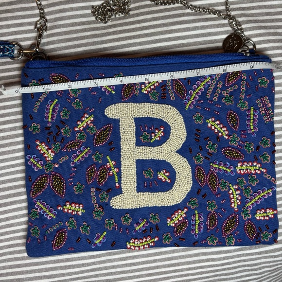 America & Beyond Blue Hand Beaded Purse and Coin Purse Set. - Picture 2 of 12